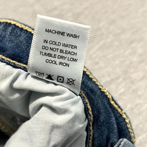 Judy Blue Skinny Fit High Waisted Jeans 3/26 Dark Blue Faded Distressed Stretch - Picture 7 of 10